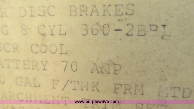 image for item AY9761 1976 Dodge Custom 200 Power Wagon fire truck