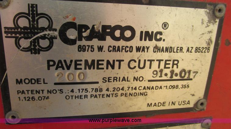 image for item AY9800 Crafco 200 pavement cutter/router