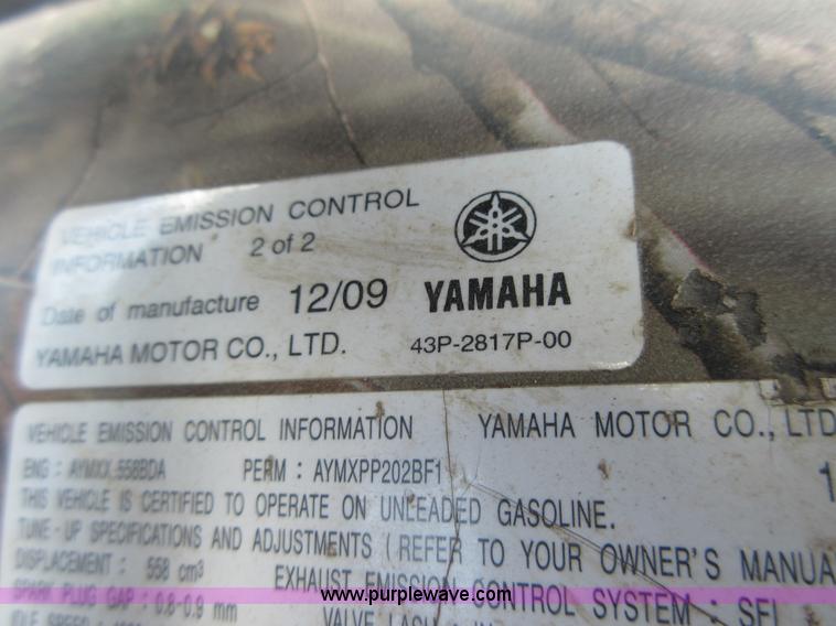 image for item AZ9117 2010 Yamaha Grizzley ATV