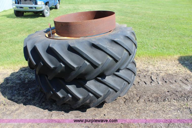 image for item BB9354 (2) 18.4-38 tractor tires and wheels