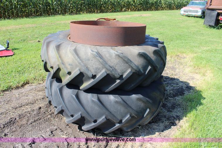 image for item BB9354 (2) 18.4-38 tractor tires and wheels