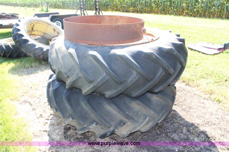 image for item BB9354 (2) 18.4-38 tractor tires and wheels