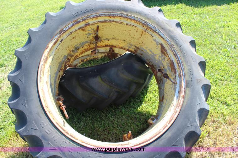 image for item BB9357 (2) 15.5-38 tractor tires and wheels