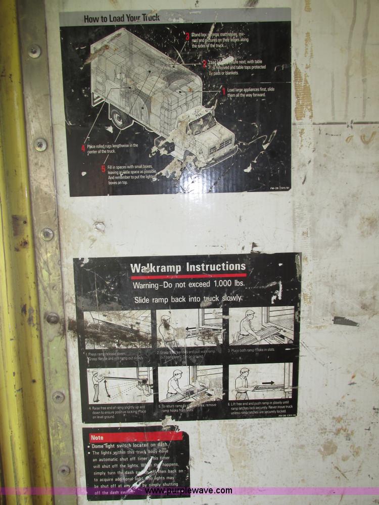 image for item H1233 1992 GMC TopKick box truck