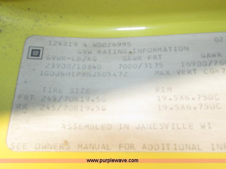 image for item H1233 1992 GMC TopKick box truck