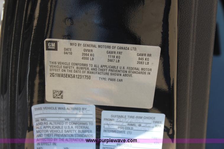 image for item J4485 2010 Chevrolet Impala LS