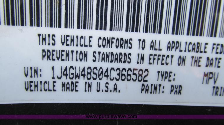 image for item J8564 2004 Jeep Grand Cherokee Special Edition SUV