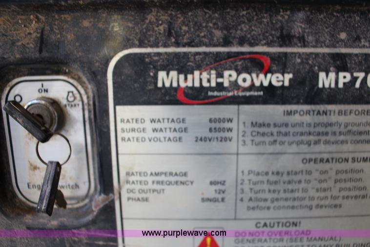 image for item K1098 Multi-power MP7001E generator