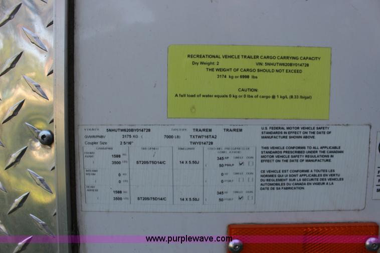 image for item K1099 2011 American Hauler enclosed cargo trailer