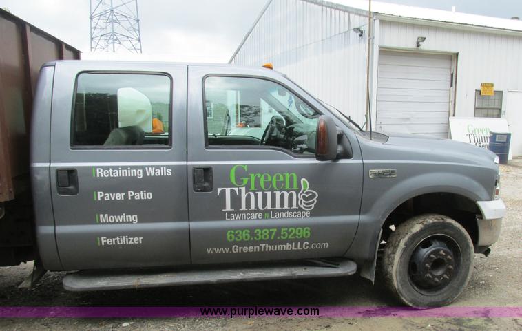 image for item K5102 2002 Ford F450 Super Duty XL Crew Cab dump flat bed truck