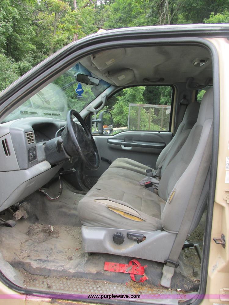 image for item K5102 2002 Ford F450 Super Duty XL Crew Cab dump flat bed truck