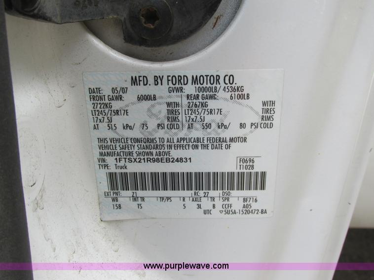 image for item K5104 2008 Ford F250 Super Duty FX4 SuperCab pickup truck