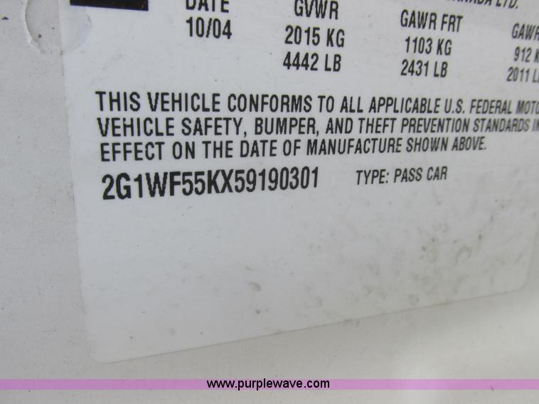 image for item L4035 2005 Chevrolet Impala