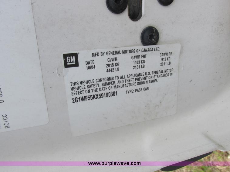 image for item L4035 2005 Chevrolet Impala