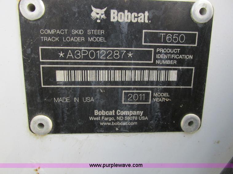 image for item A8851 2011 Bobcat T650 skid steer