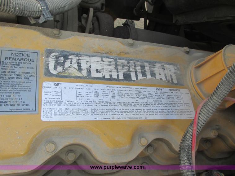 image for item A8854 1998 GMC C7500 flat bed truck with crane