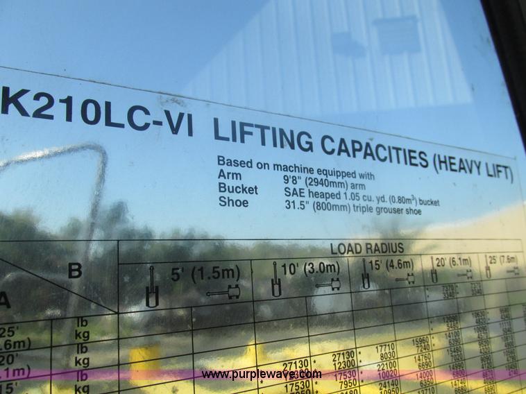 image for item H1185 2002 Kobelco SK210LC excavator