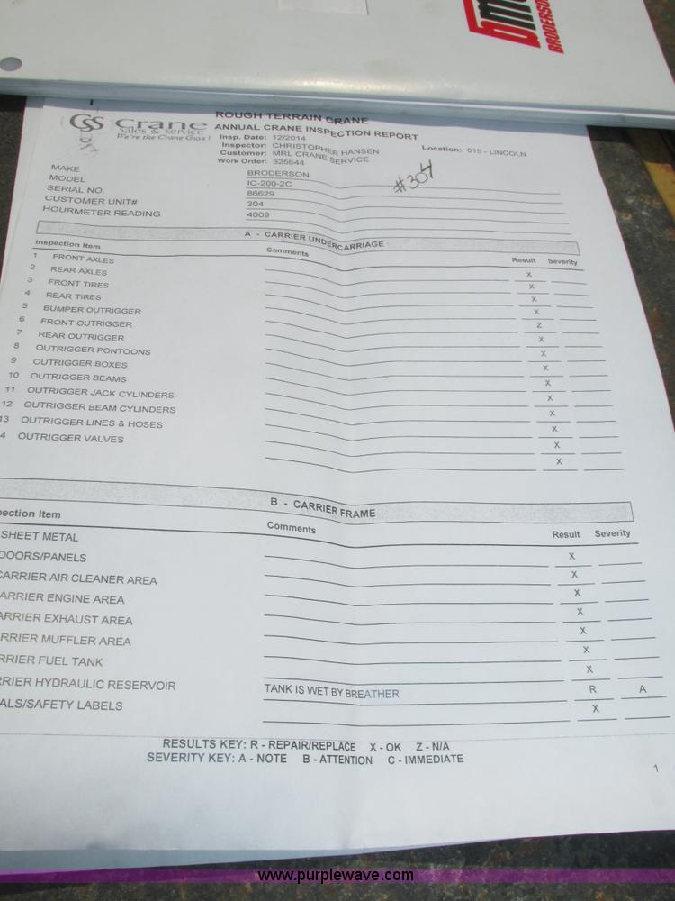 image for item H1222 1998 Broderson IC-200-2C carry deck crane