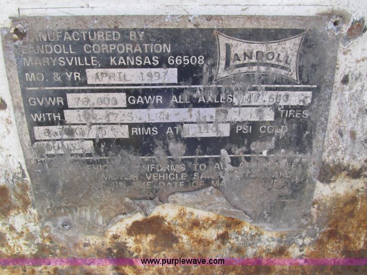 image for item H4502 1997 Landoll tilt deck trailer