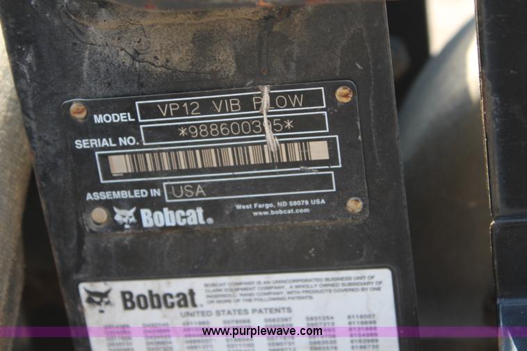 image for item J3665 Bobcat VP12 vibratory plow skid steer attachment
