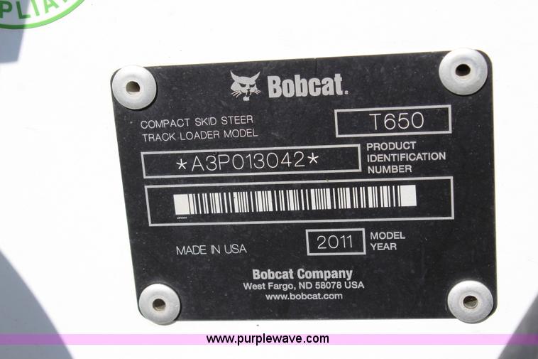 image for item J3669 2011 Bobcat T650 skid steer