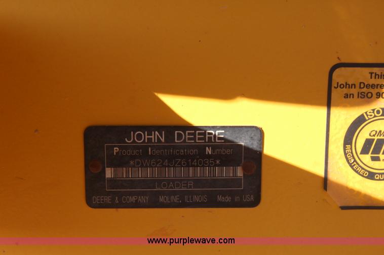 image for item J4472 2007 John Deere 624J wheel loader
