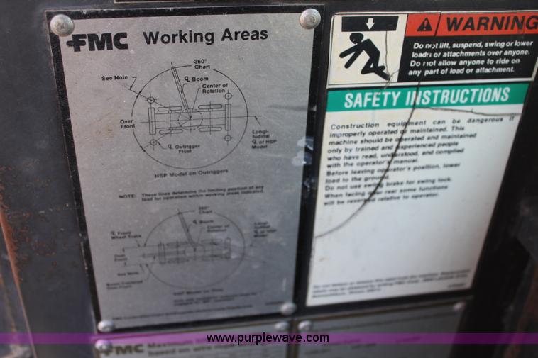 image for item J5765 1985 Fmc Link-belt HSP-8018 rough terrain crane