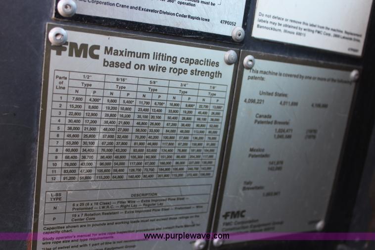 image for item J5765 1985 Fmc Link-belt HSP-8018 rough terrain crane