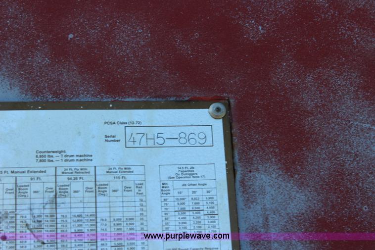 image for item J5765 1985 Fmc Link-belt HSP-8018 rough terrain crane