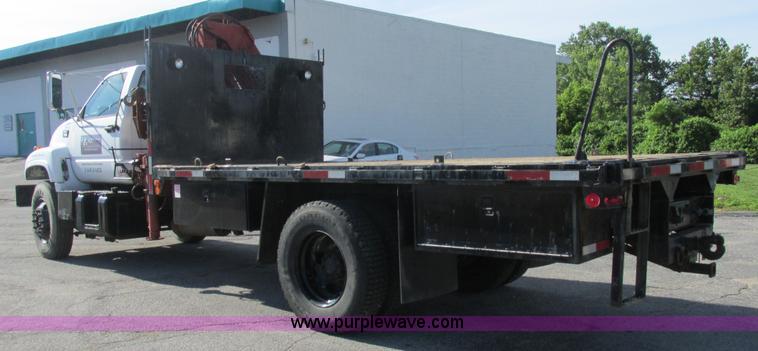 image for item K5094 1997 GMC C7500 flat bed truck with crane