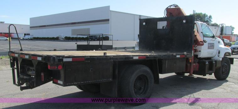 image for item K5094 1997 GMC C7500 flat bed truck with crane