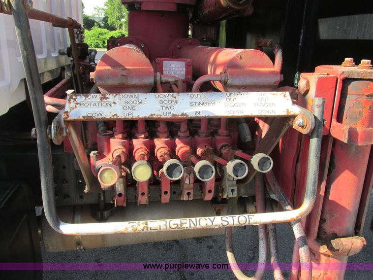 image for item K5094 1997 GMC C7500 flat bed truck with crane