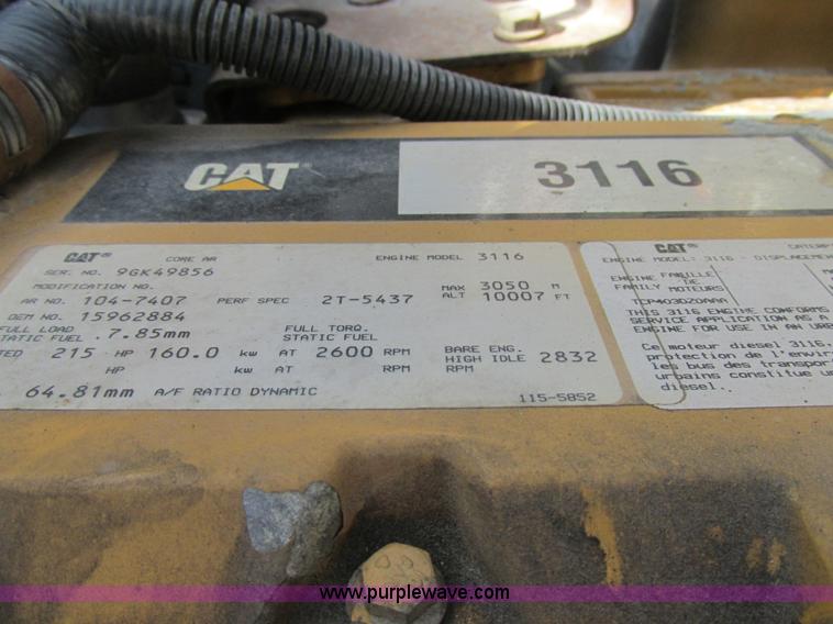 image for item K5094 1997 GMC C7500 flat bed truck with crane