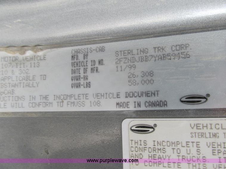 image for item K5100 2000 Sterling L8511 dump truck