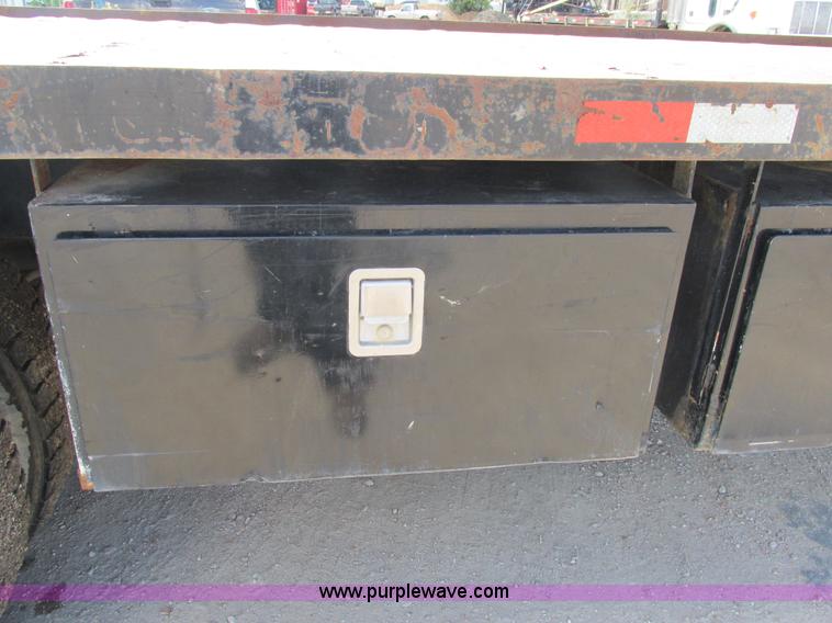 image for item K5108 1999 Freightliner FL112 flatbed truck with crane