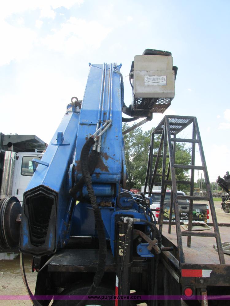 image for item K5108 1999 Freightliner FL112 flatbed truck with crane