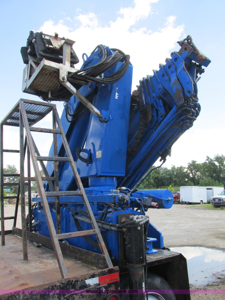 image for item K5108 1999 Freightliner FL112 flatbed truck with crane