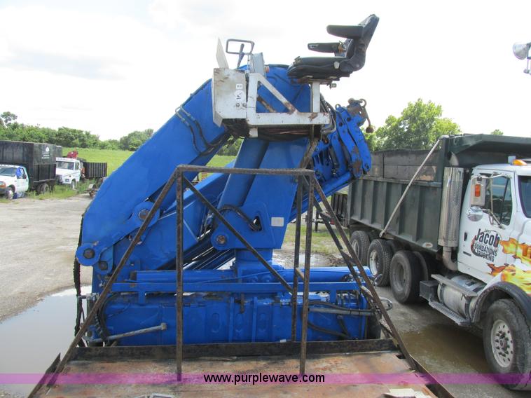 image for item K5108 1999 Freightliner FL112 flatbed truck with crane