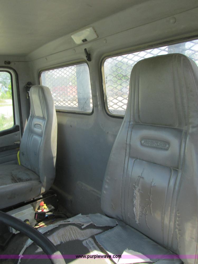 image for item K5108 1999 Freightliner FL112 flatbed truck with crane