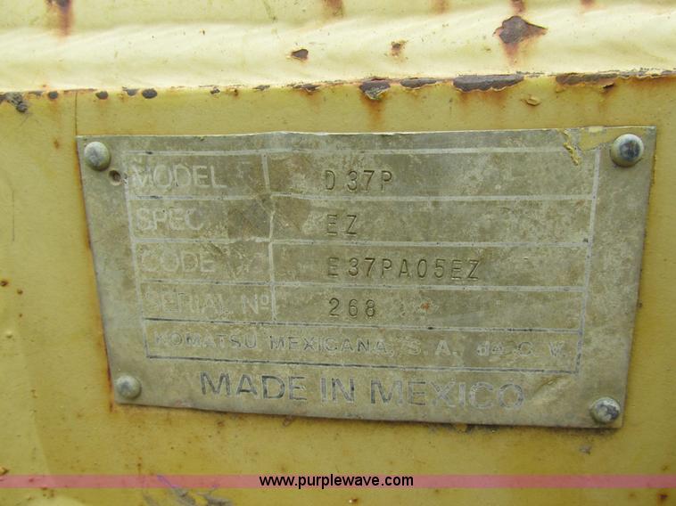 image for item K5116 Komatsu D37P dozer