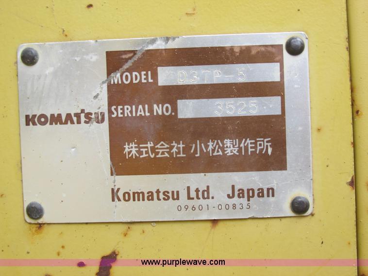 image for item K5116 Komatsu D37P dozer