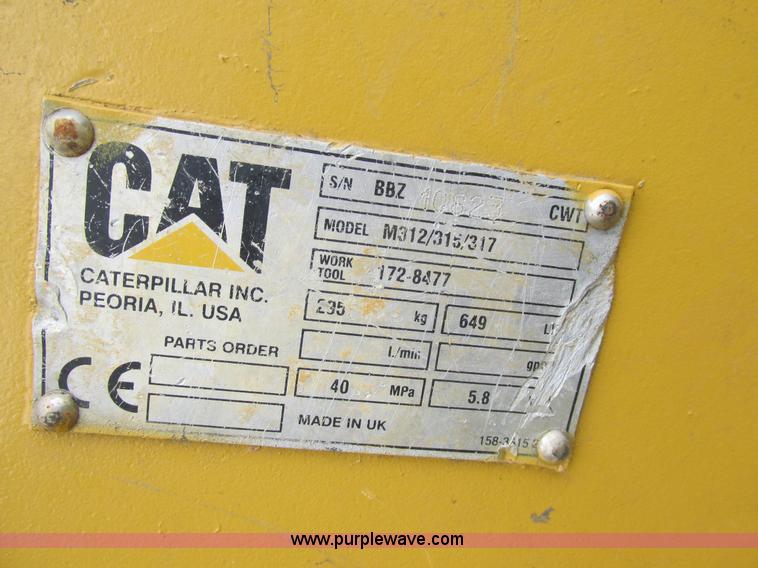 image for item K5127 1999 Caterpillar 315BL excavator