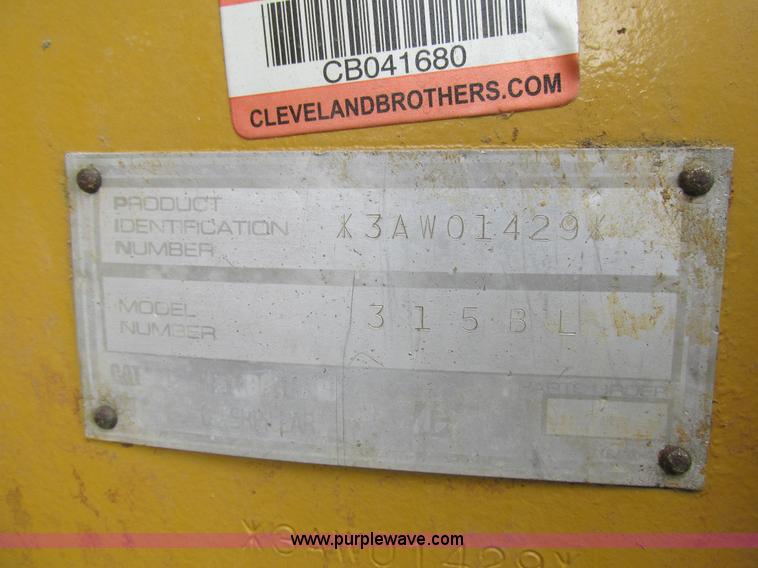 image for item K5127 1999 Caterpillar 315BL excavator