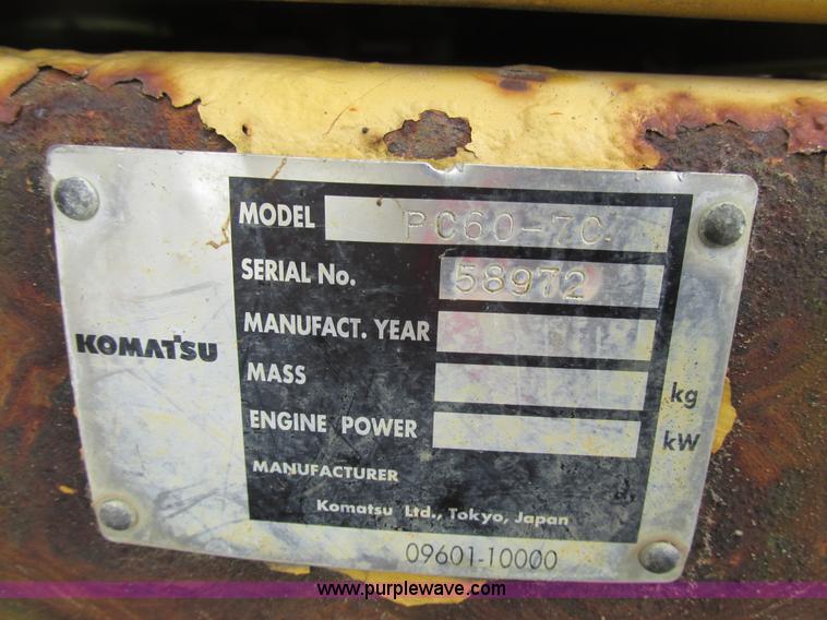 image for item K5128 2001 Komatsu PC60-7C mini excavator