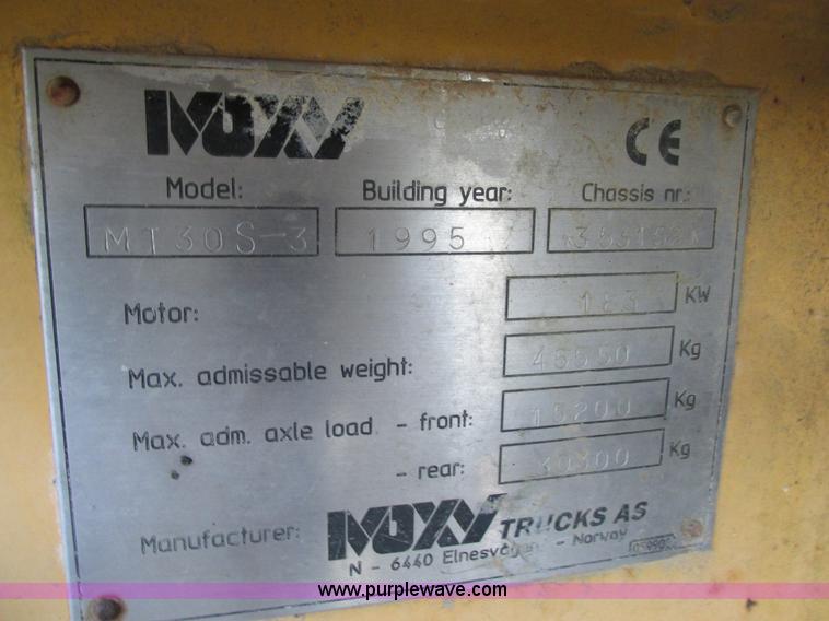 image for item K5146 1995 Moxy MT30S-3 articulated dump truck