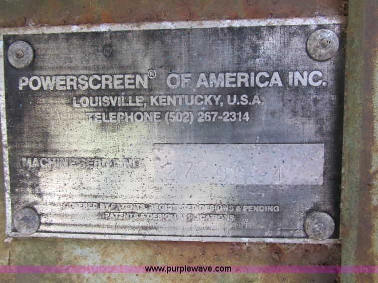 image for item K5164 Screen Machine power screen screen plant