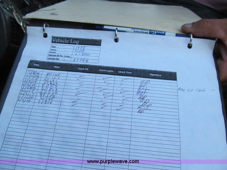 image for item K6329 1995 Ford LN8000 municipal live bottom dump truck