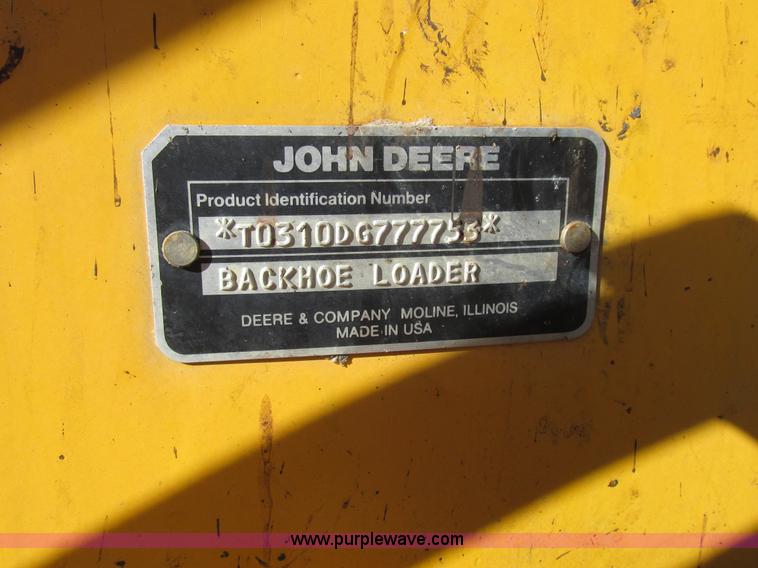 image for item L4049 1991 John Deere 310D backhoe