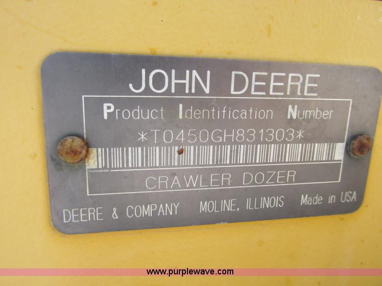 image for item R9371 1997 John Deere 450G LGP dozer