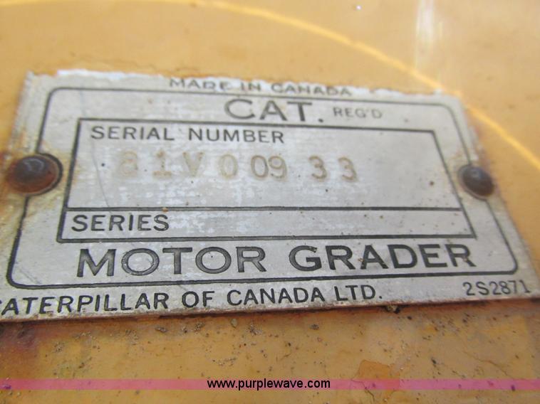 image for item R9422 1979 Caterpillar 140G motor grader